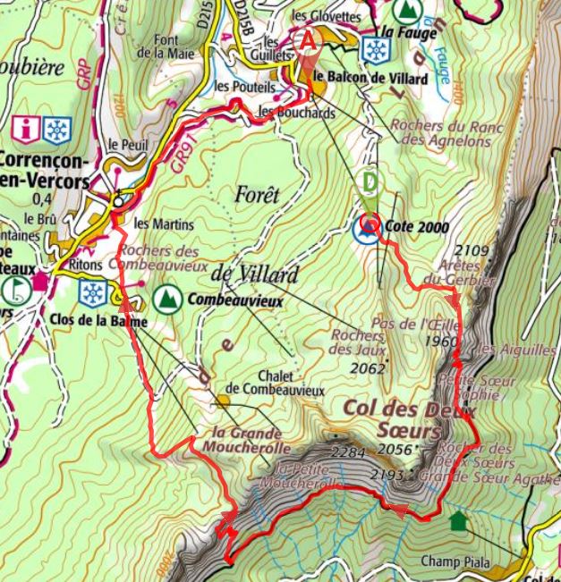 Cote 2000 Pas de l'Oeille Pas de la Balme Corrençon